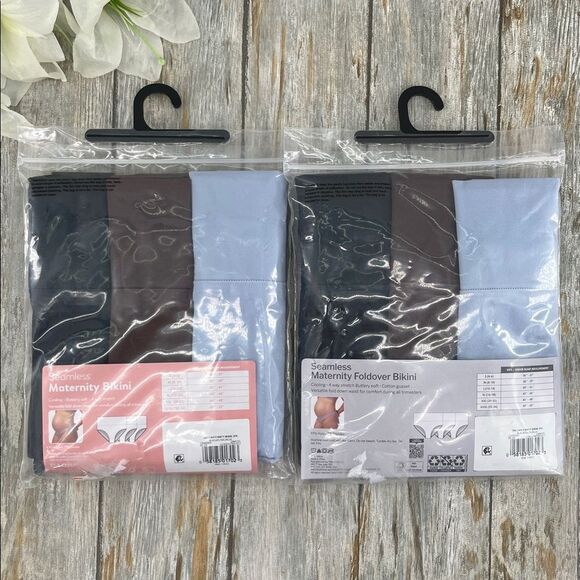 Women’s Destination Maternity Foldover Bikini Panty 2, 3-Packs Size XXXL - Picture 2 of 7